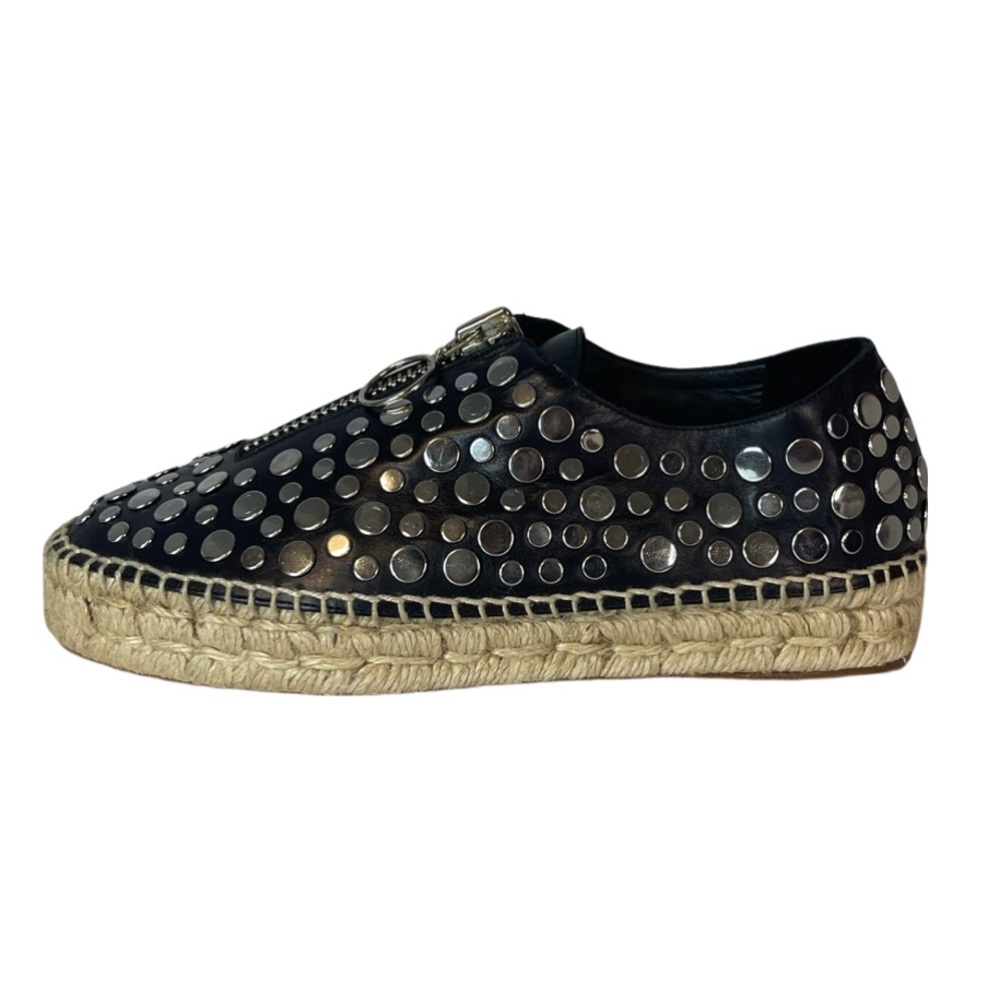 Alexander Wang Espadrilles Devon Studded Black Le… - image 1
